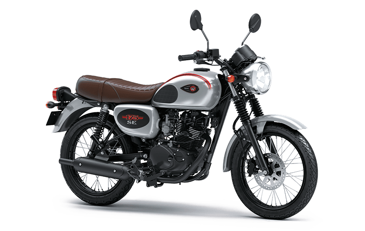 Kawasaki W175 in Metallic Resplendent Silver, W175 SE