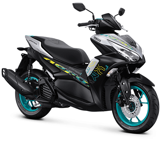 Yamaha Aerox in Silver Cyan, Standard