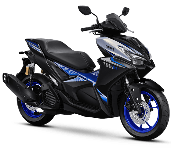 Yamaha Aerox in White Pearl Blue, CyberCity ABS