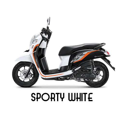 Honda Scoopy in Sporty White, Scoopy eSP