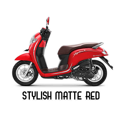 Honda Scoopy in Stylish Matte Red, Scoopy eSP