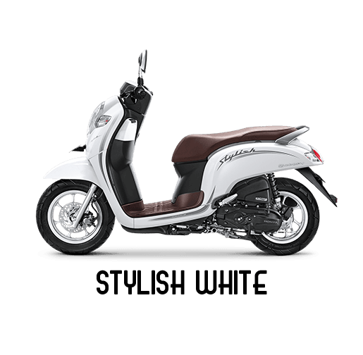 Honda Scoopy in Stylish White, Scoopy eSP