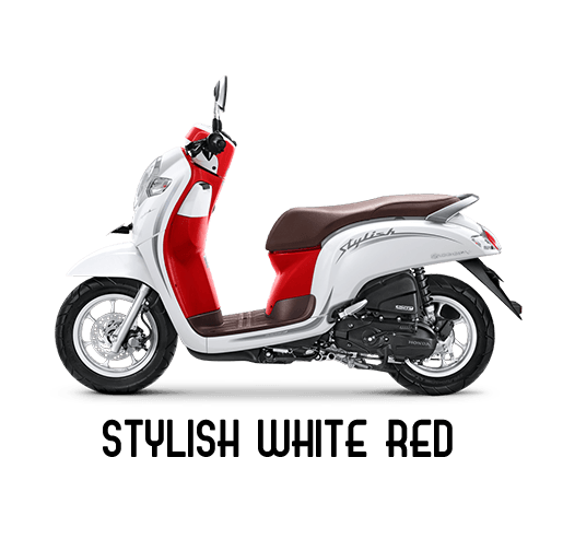 Honda Scoopy in Stylish White Red, Scoopy eSP